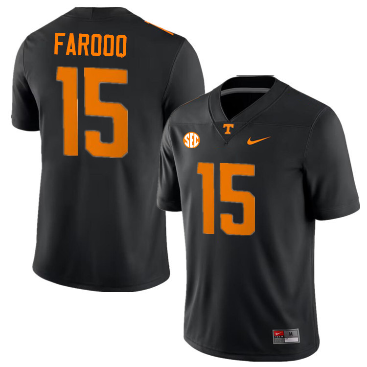 #15 Edrees Farooq UT Vols Jerseys,Tennessee Volunteers College Football Jerseys Stitched-Black